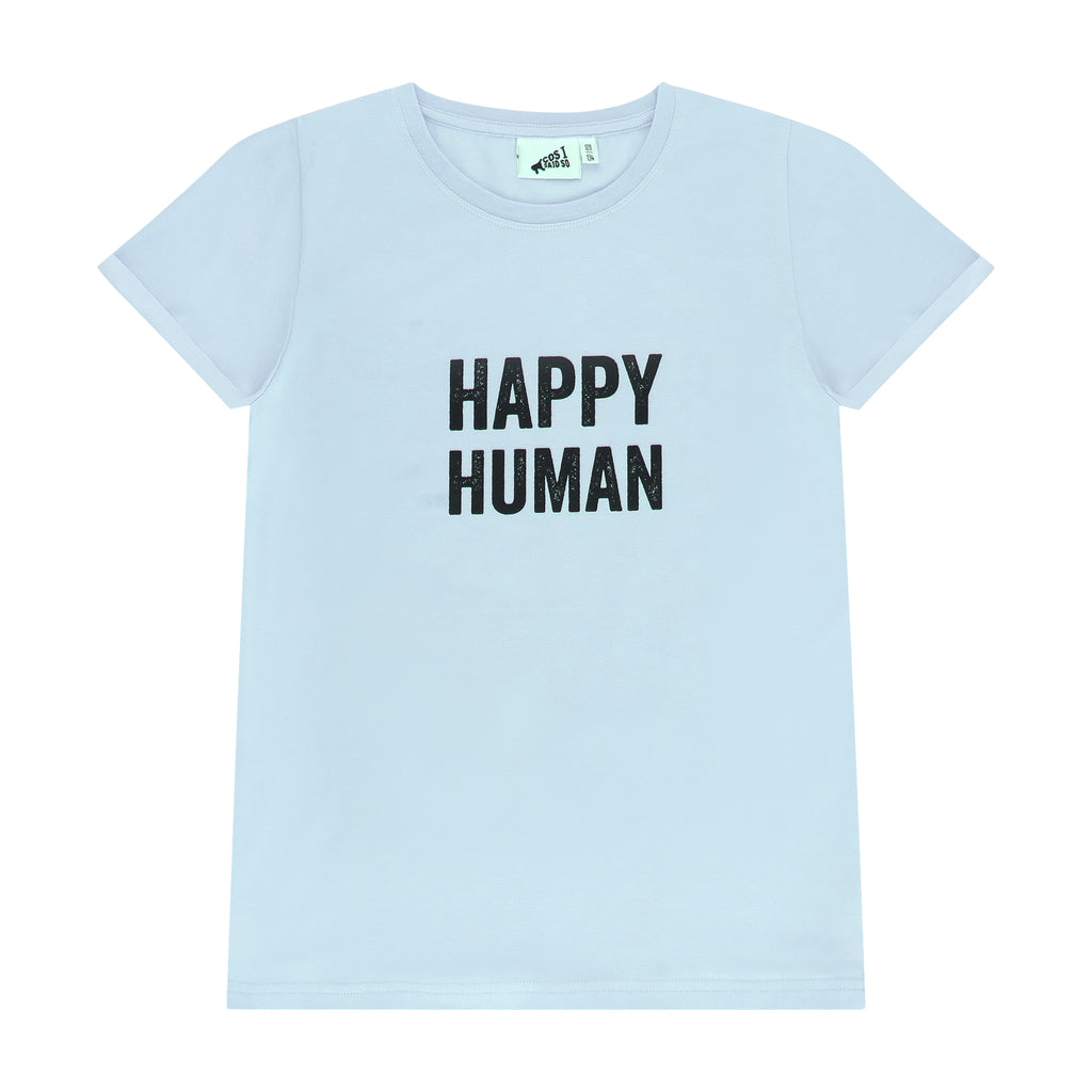T-SHIRT HAPPY HUMAN / ARCTIC ICE