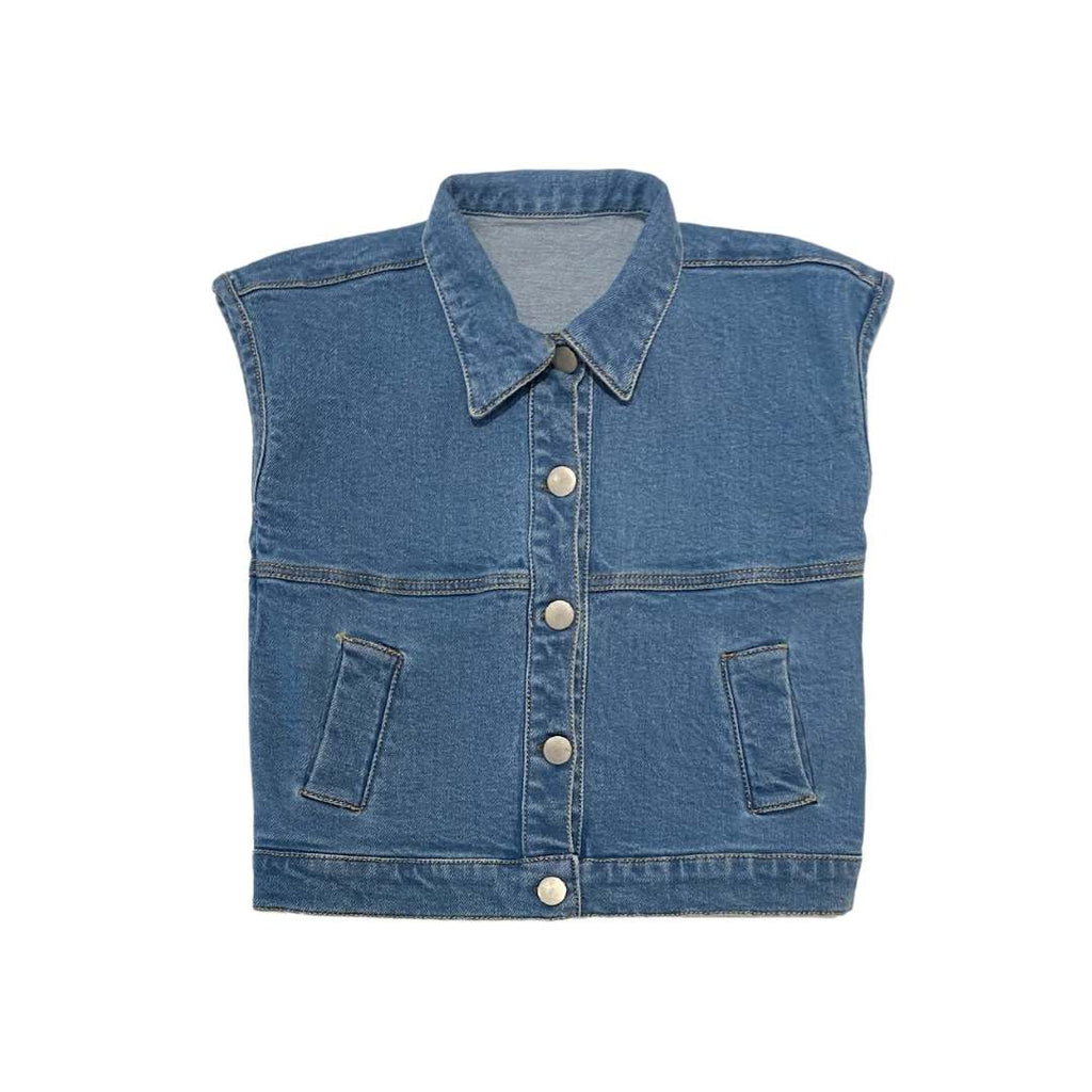 SLEEVELESS DENIM JACKET