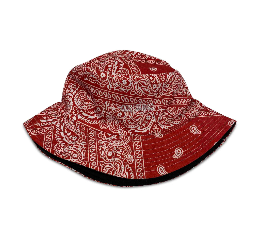TEEN BUCKET HAT PAISLEY RED