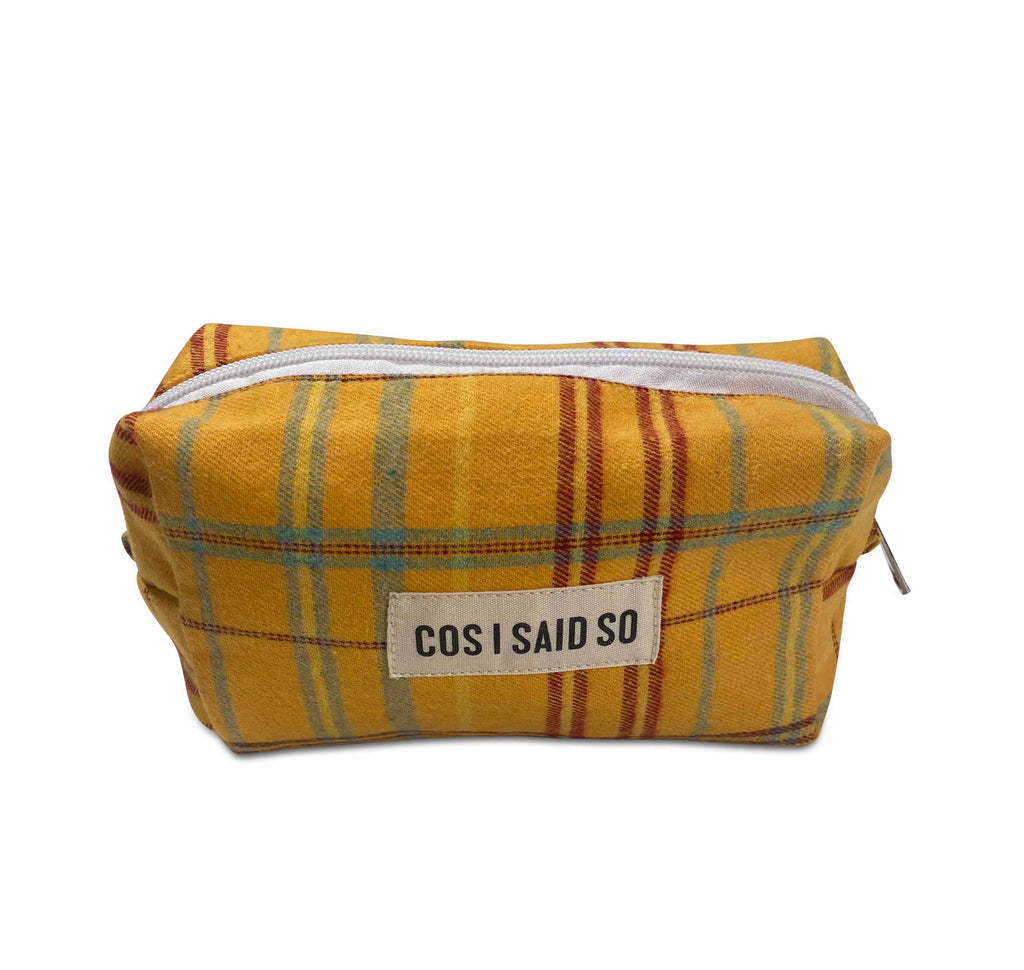 POUCH / plaid yellow