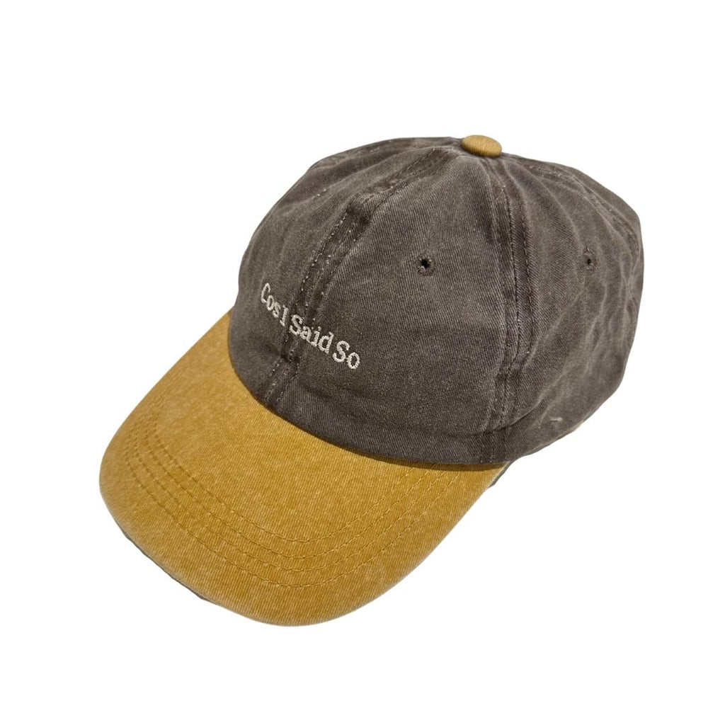 TEEN CAP - color block brown/ochre