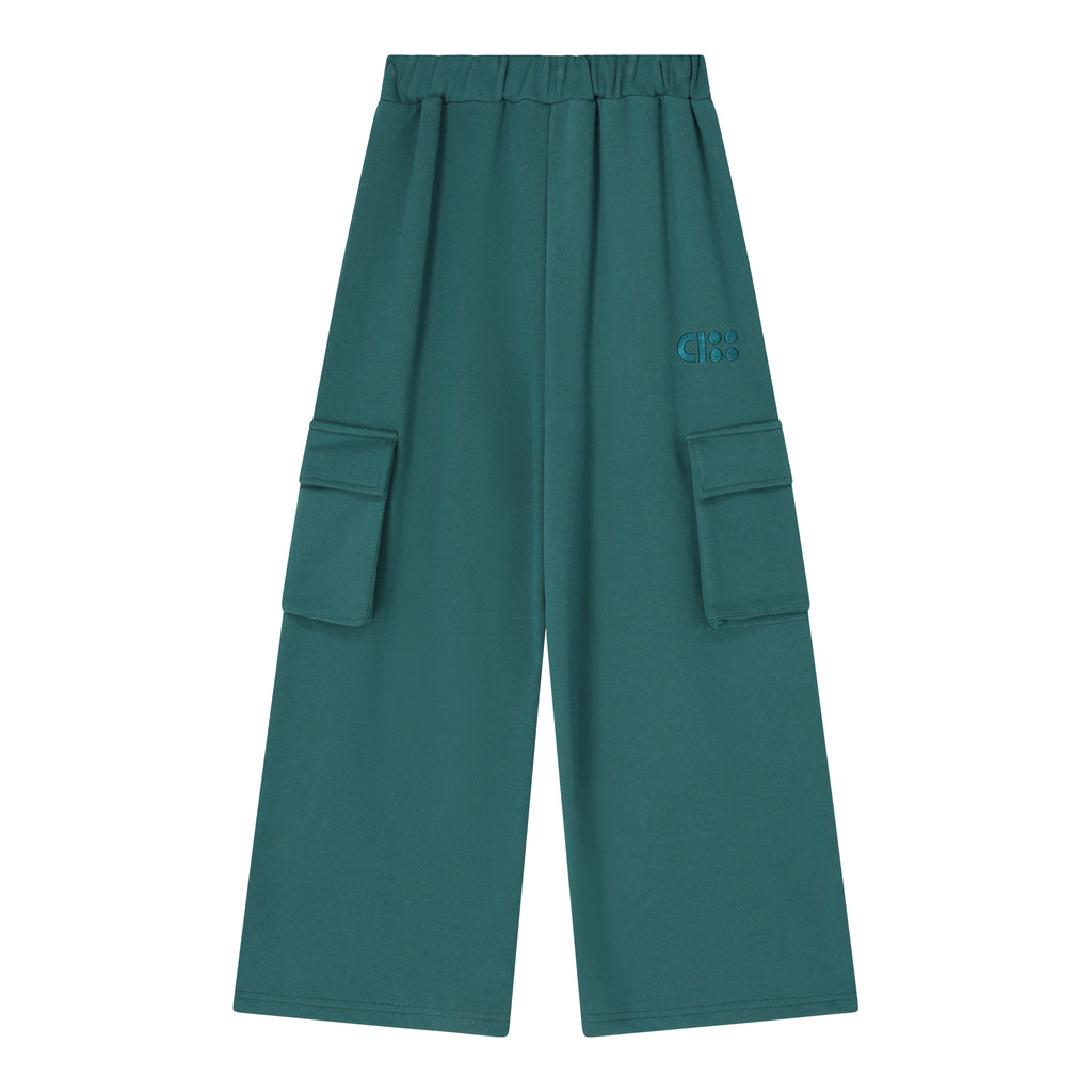 WIDE CARGO JOG PANT moss