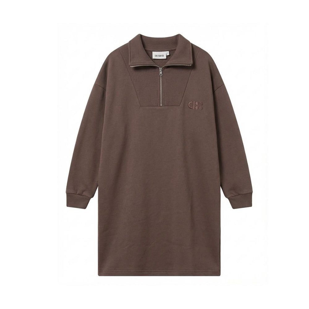 ZIP JOG DRESS / peppercorn