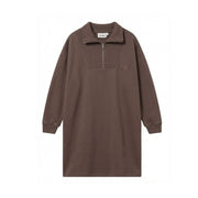 ZIP JOG DRESS / peppercorn