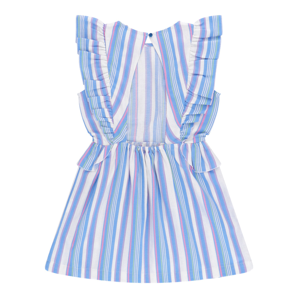 RUFFLE DRESS Striped