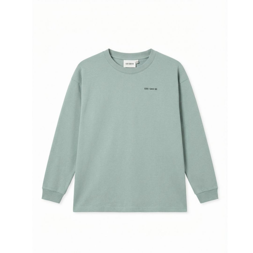 LONG SLEEVE T-SHIRT / silver blue