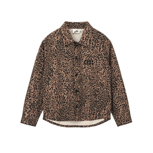 LEOPARD OVERSHIRT / brown