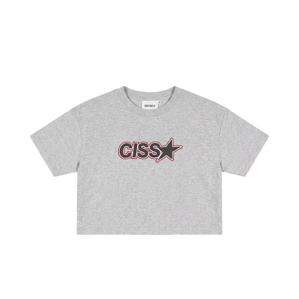 CROP T-SHIRT CISS * / grey melange