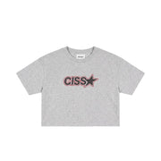 CROP T-SHIRT CISS * / grey melange