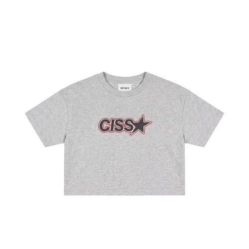 CROP T-SHIRT CISS * / grey melange
