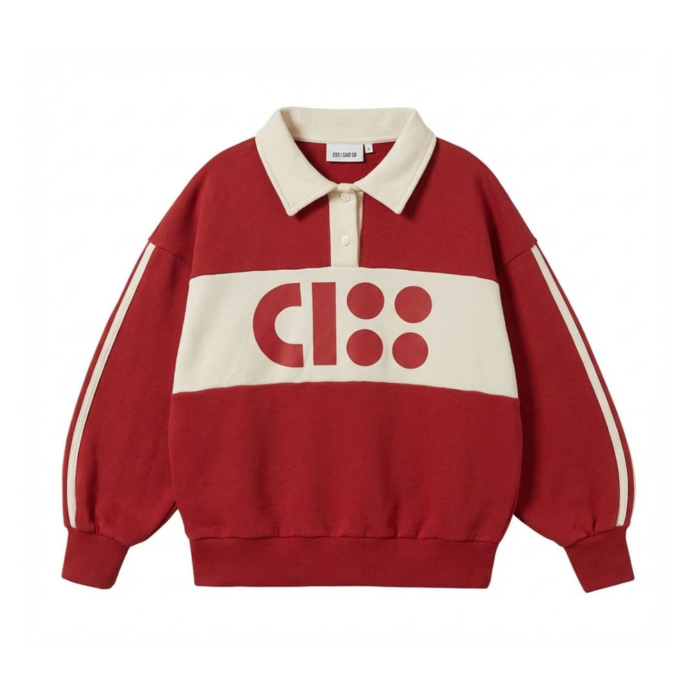 POLO SWEATER / red