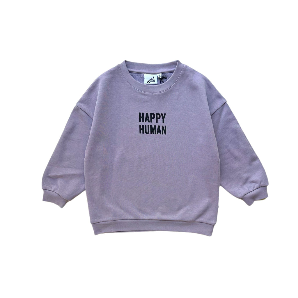 SWEATER HAPPY HUMAN / LAVENDER