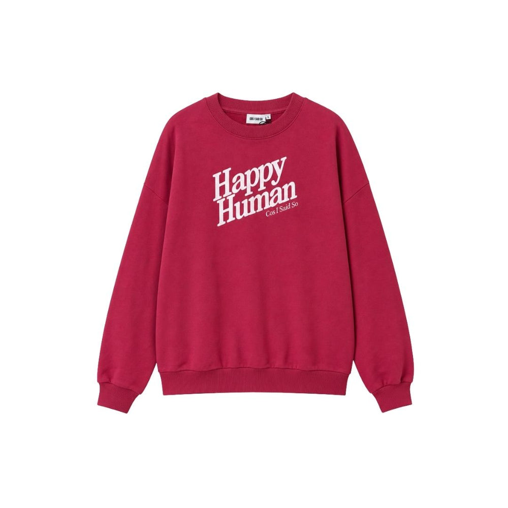 SWEATER HAPPY HUMAN / red