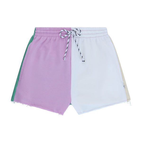 【Open Yy】 YY COLOR BLOCK SHORTS 2色 Off-White YY Color Block Shorts by OPEN YY on Sale