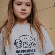 T-SHIRT DOGS / grey melange