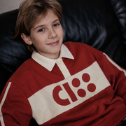 POLO SWEATER / red