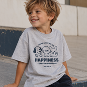 T-SHIRT DOGS / grey melange