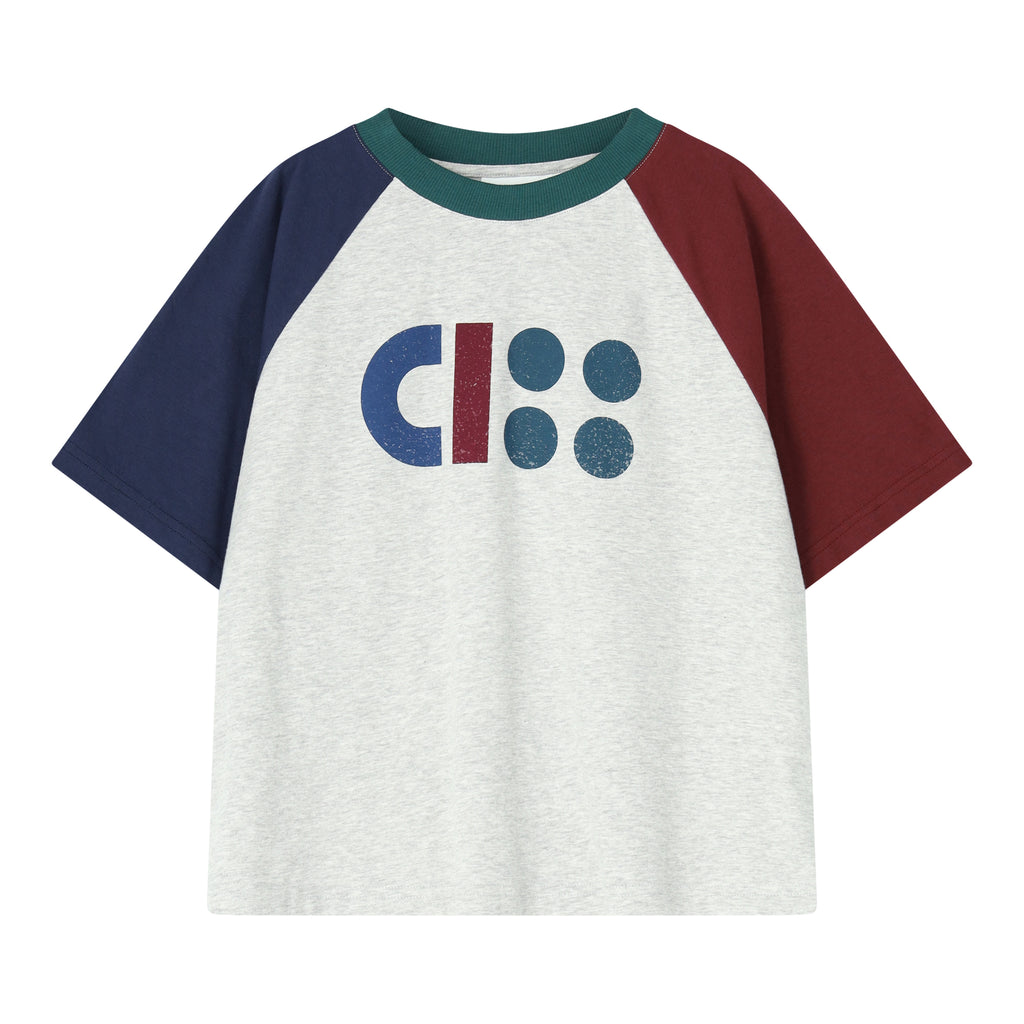 COLOUR BLOCK BOXY RAGLAN T-SHIRT