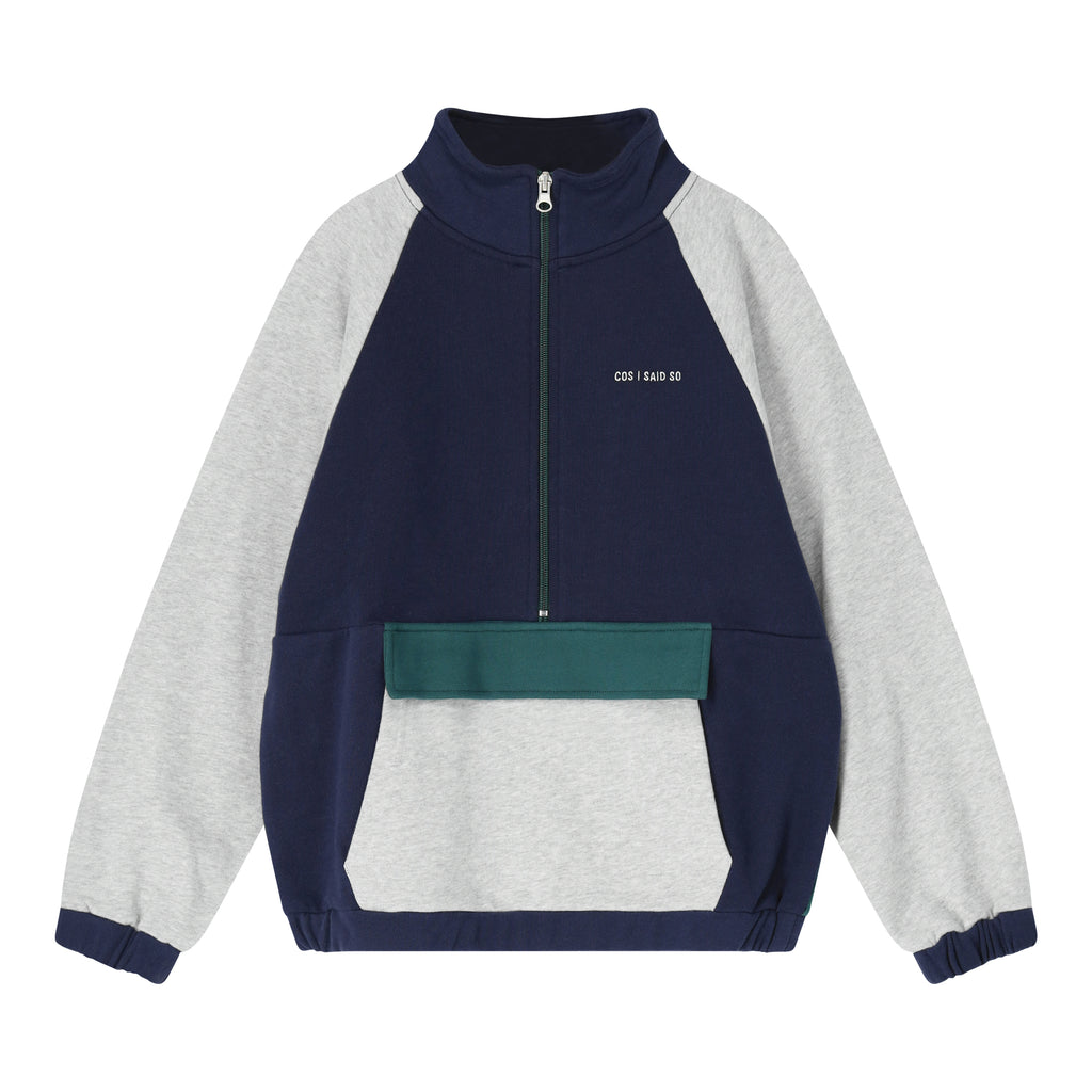 COLOUR BLOCK ZIP TOP