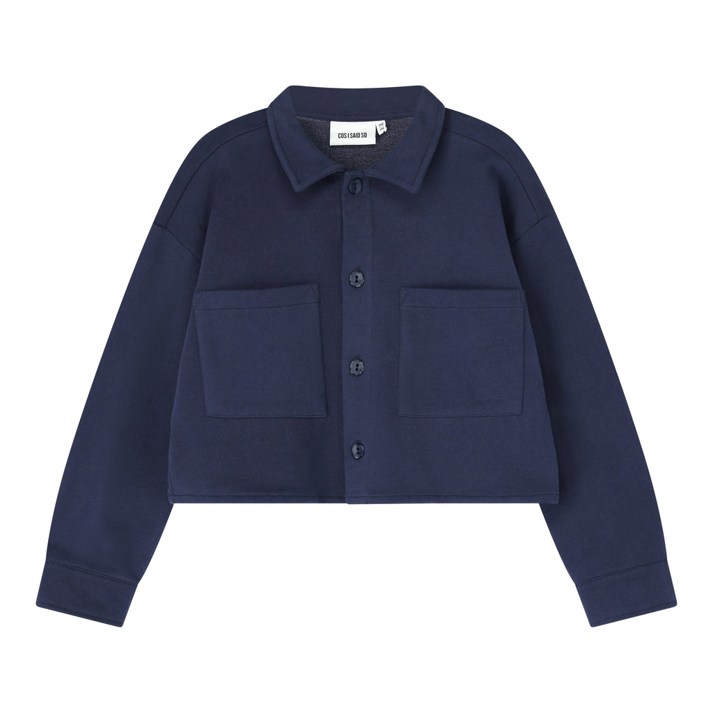 CROP JOG SHIRT maritime