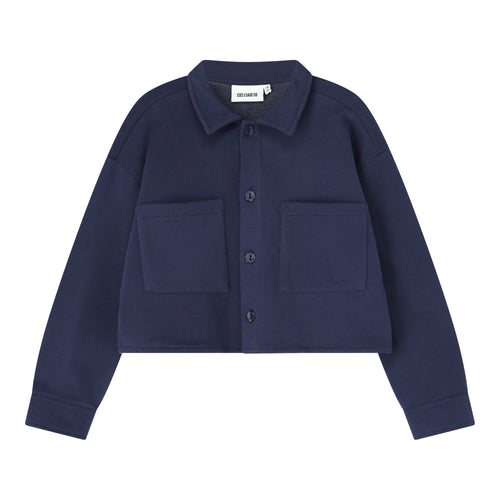 CROP JOG SHIRT maritime