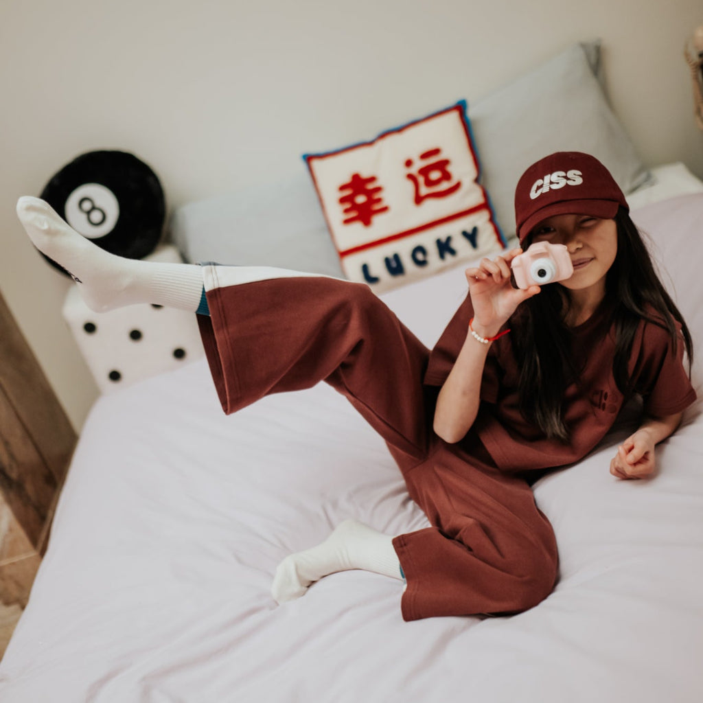 COLOUR BLOCK WIDE JOG PANT port