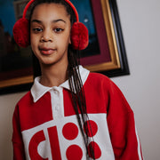 POLO SWEATER / red