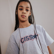 CROP T-SHIRT CISS * / grey melange
