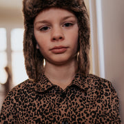 LEOPARD OVERSHIRT / brown