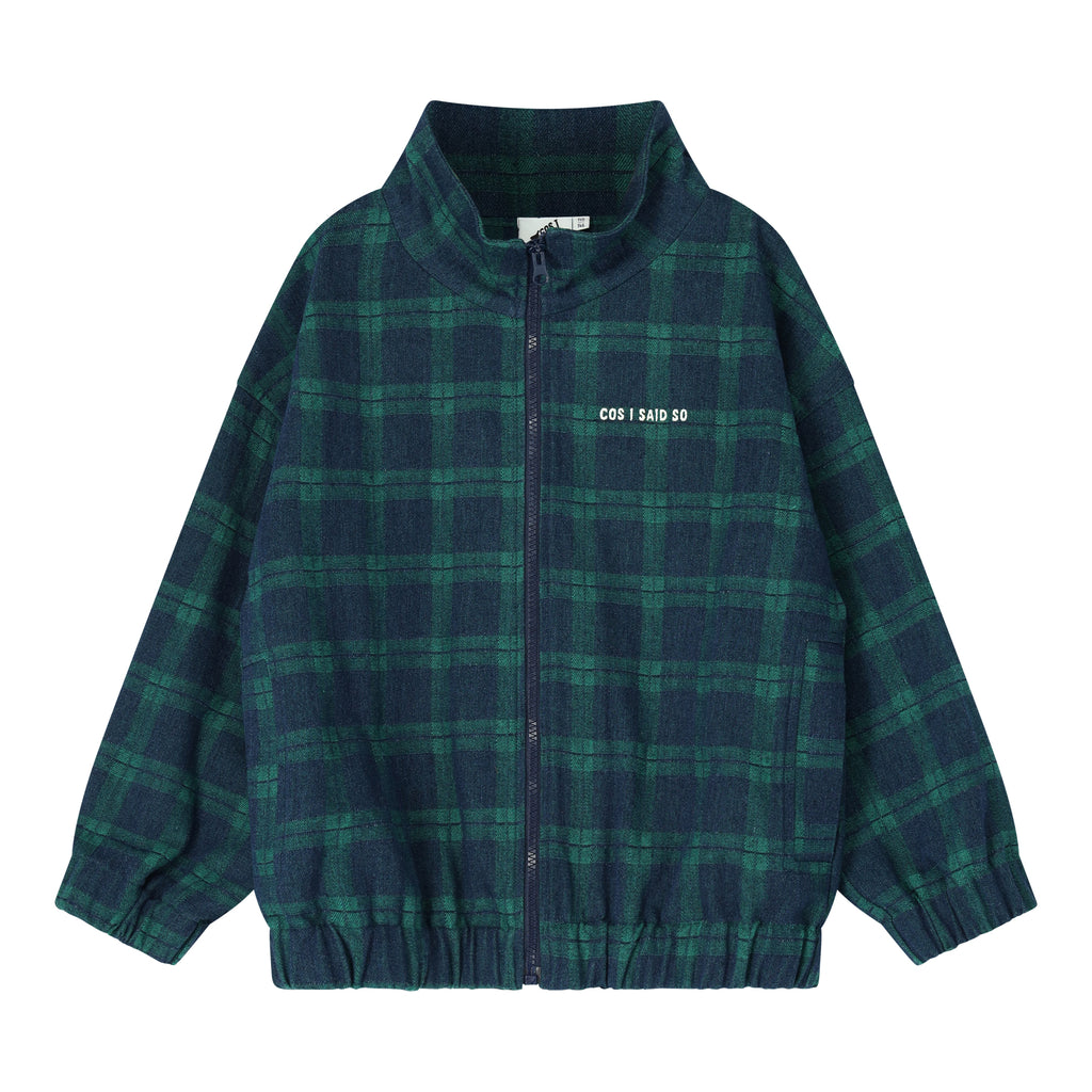 DENIM PLAID JACKET