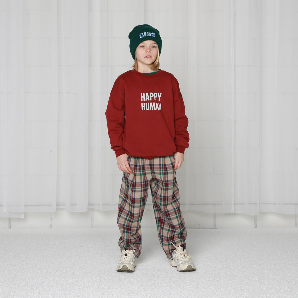 SWEATER HAPPY HUMAN / CORDOVAN