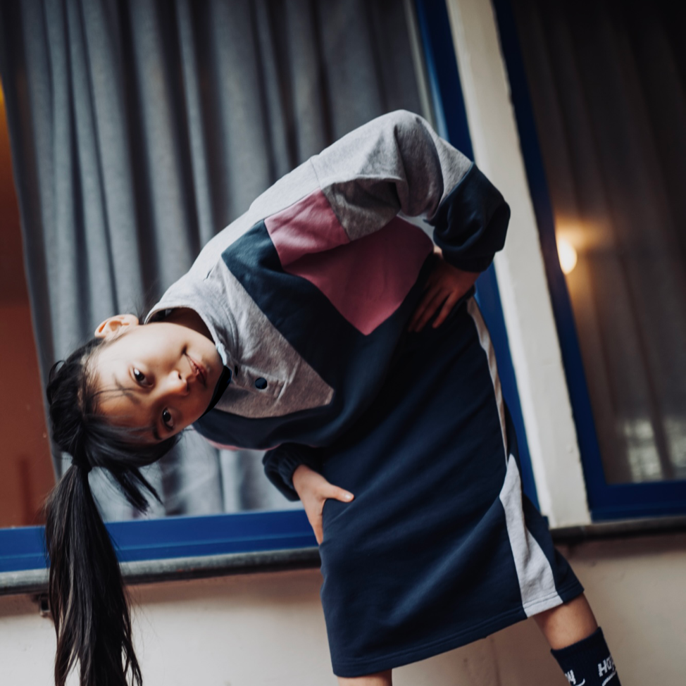 COLOUR BLOCK BUTTON UP JOG TOP
