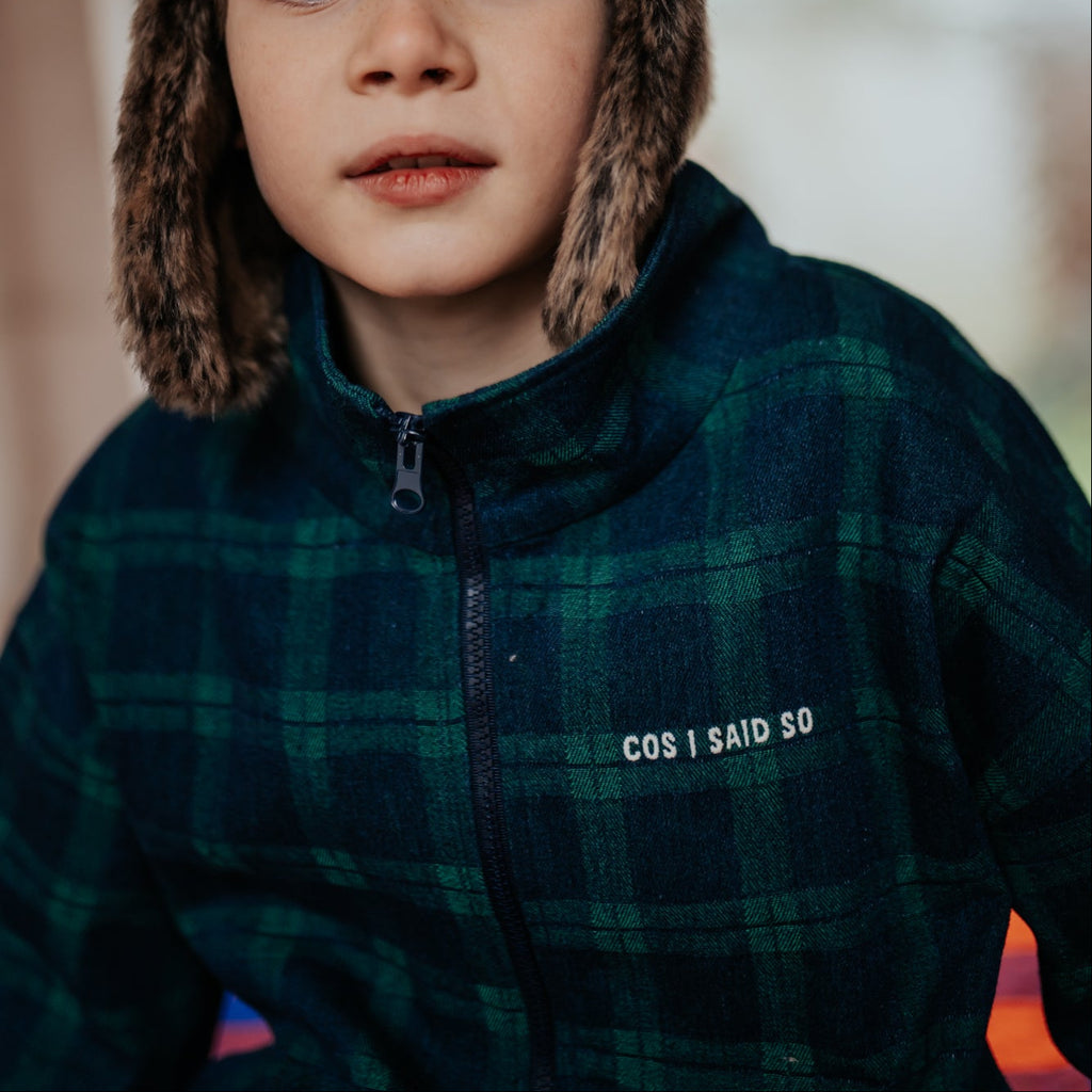 DENIM PLAID JACKET