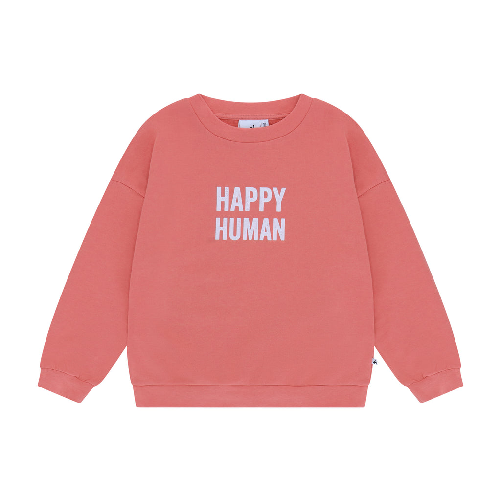 SWEATER HAPPY HUMAN / CRABAPPLE