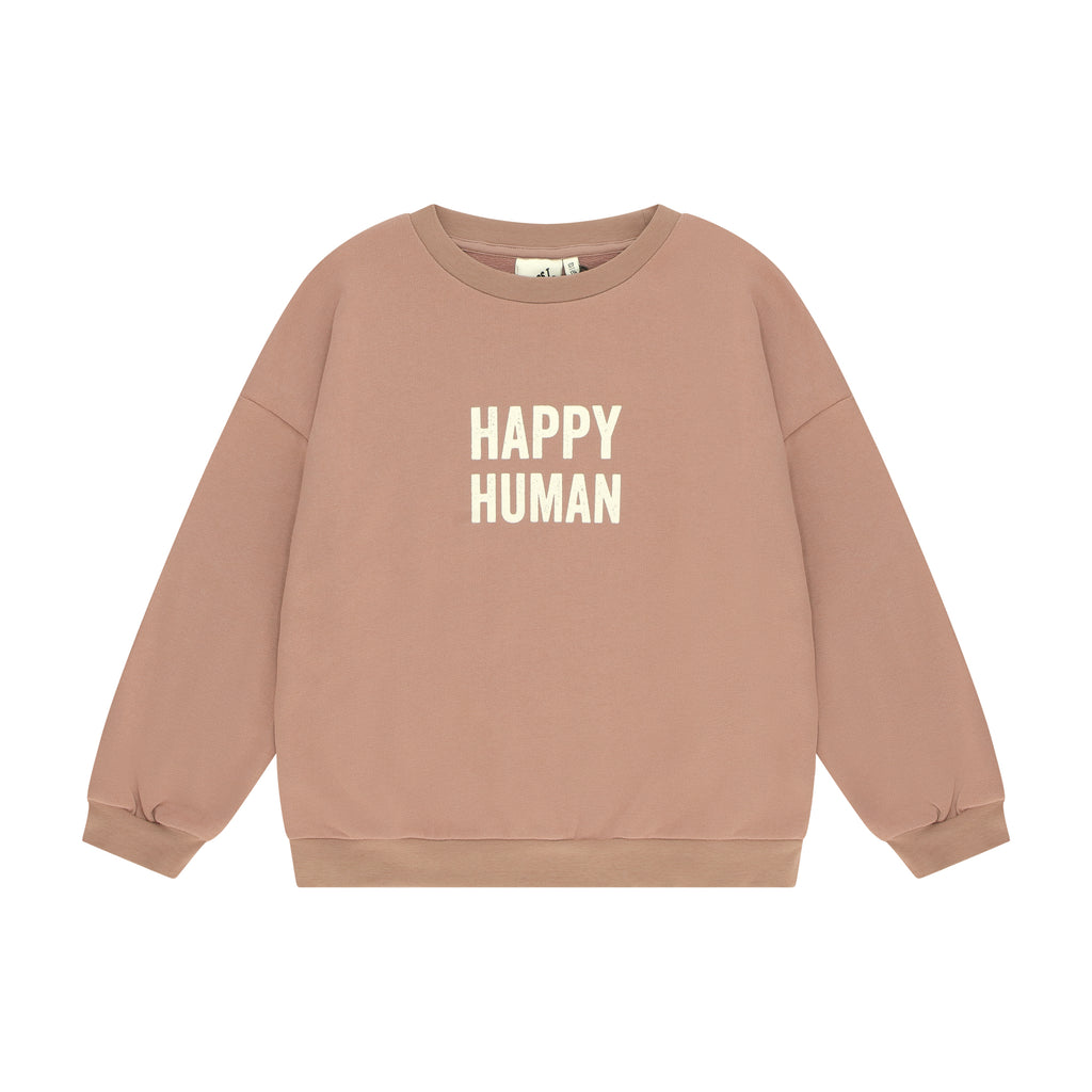 SWEATER HAPPY HUMAN / PRALINE