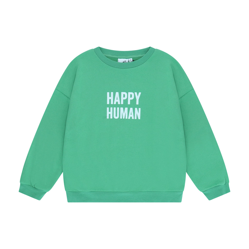 SWEATER HAPPY HUMAN / SPRUCE GREEN