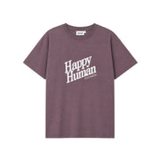 T-SHIRT HAPPY HUMAN / peppercorn