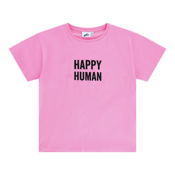 T-SHIRT HAPPY HUMAN - Fuchsia | COS I SAID SO