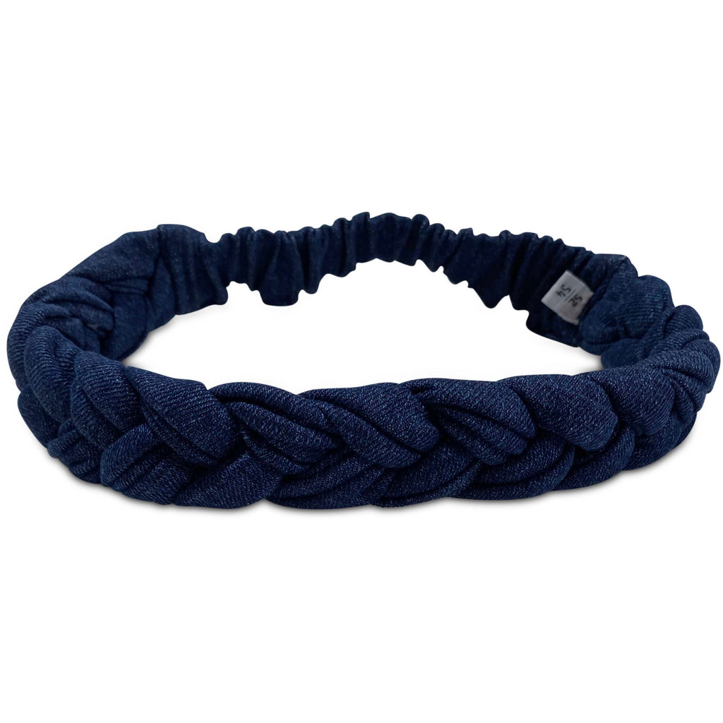 denim braided headband