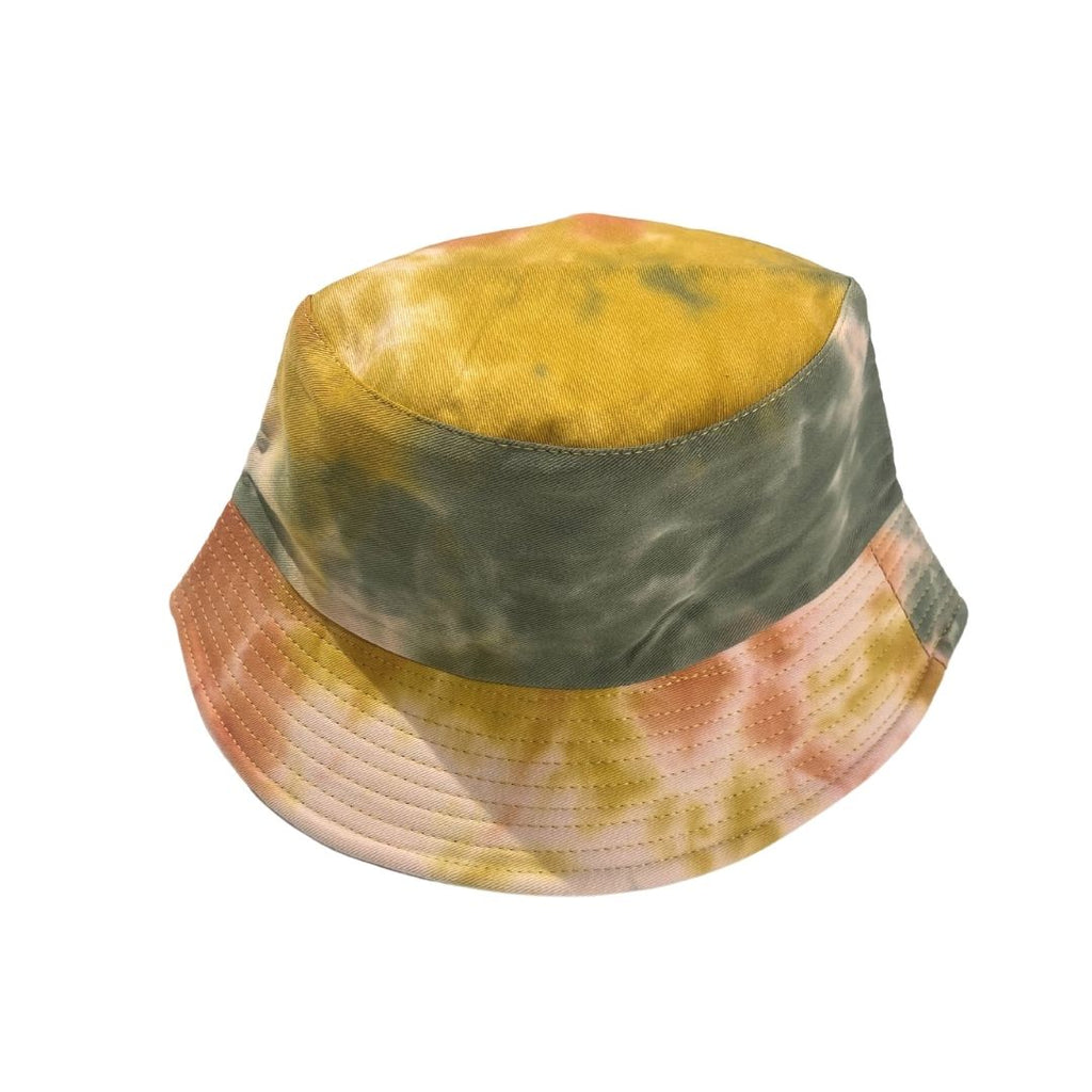 TEEN BUCKET HAT TIE DYE ORANGE/KHAKI