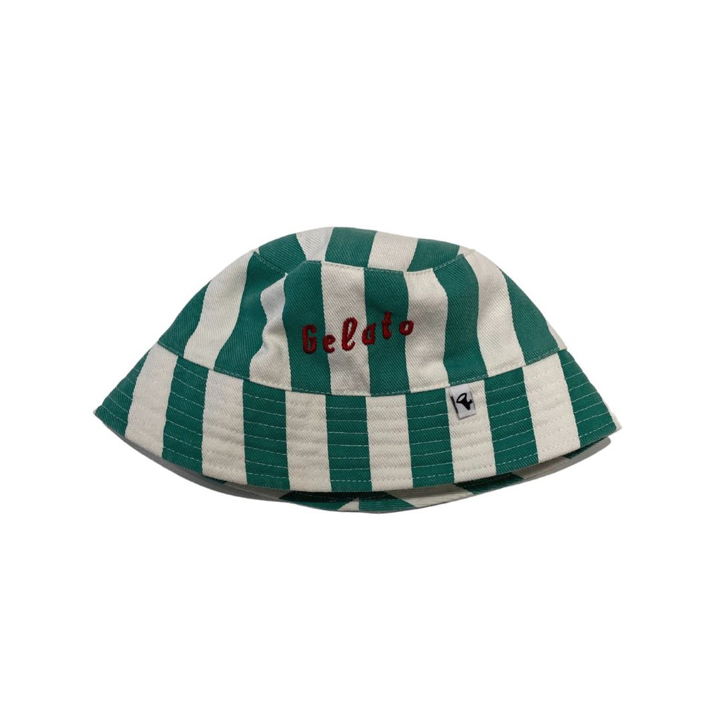 BOLD STRIPE BUCKET HAT / GREEN