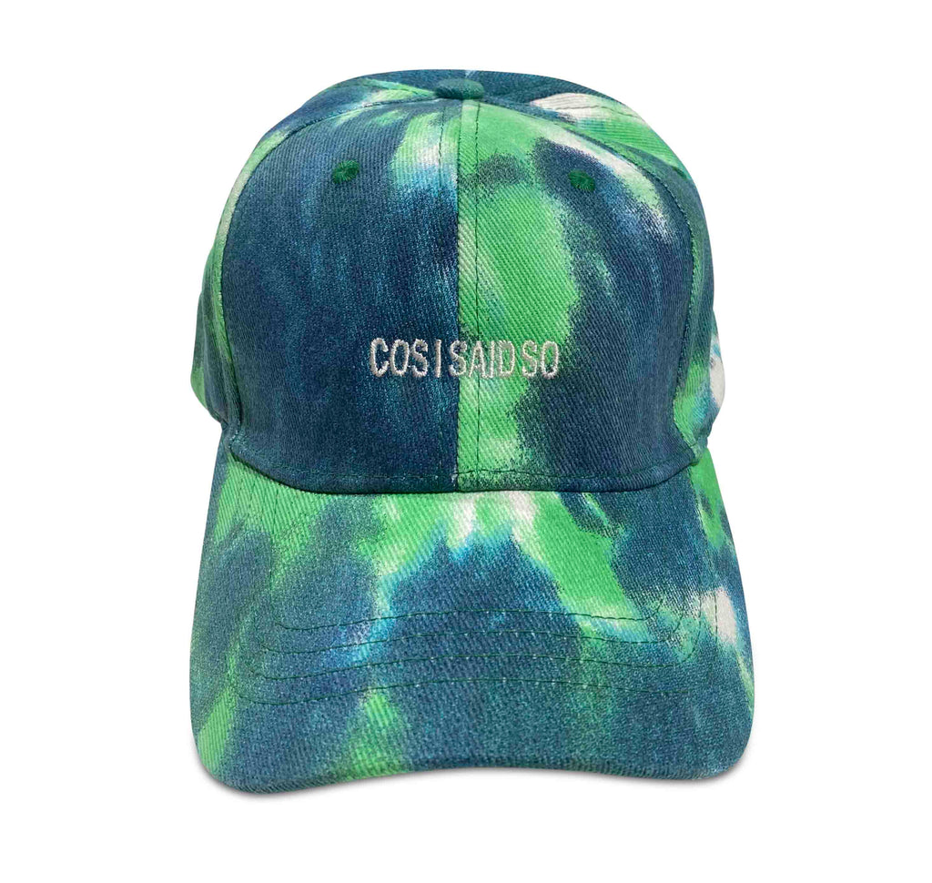 TEEN TIE DYE CAP - lime green