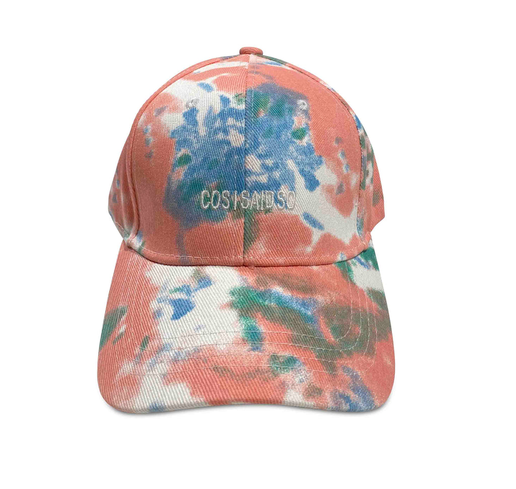 TEEN TIE DYE CAP - peach