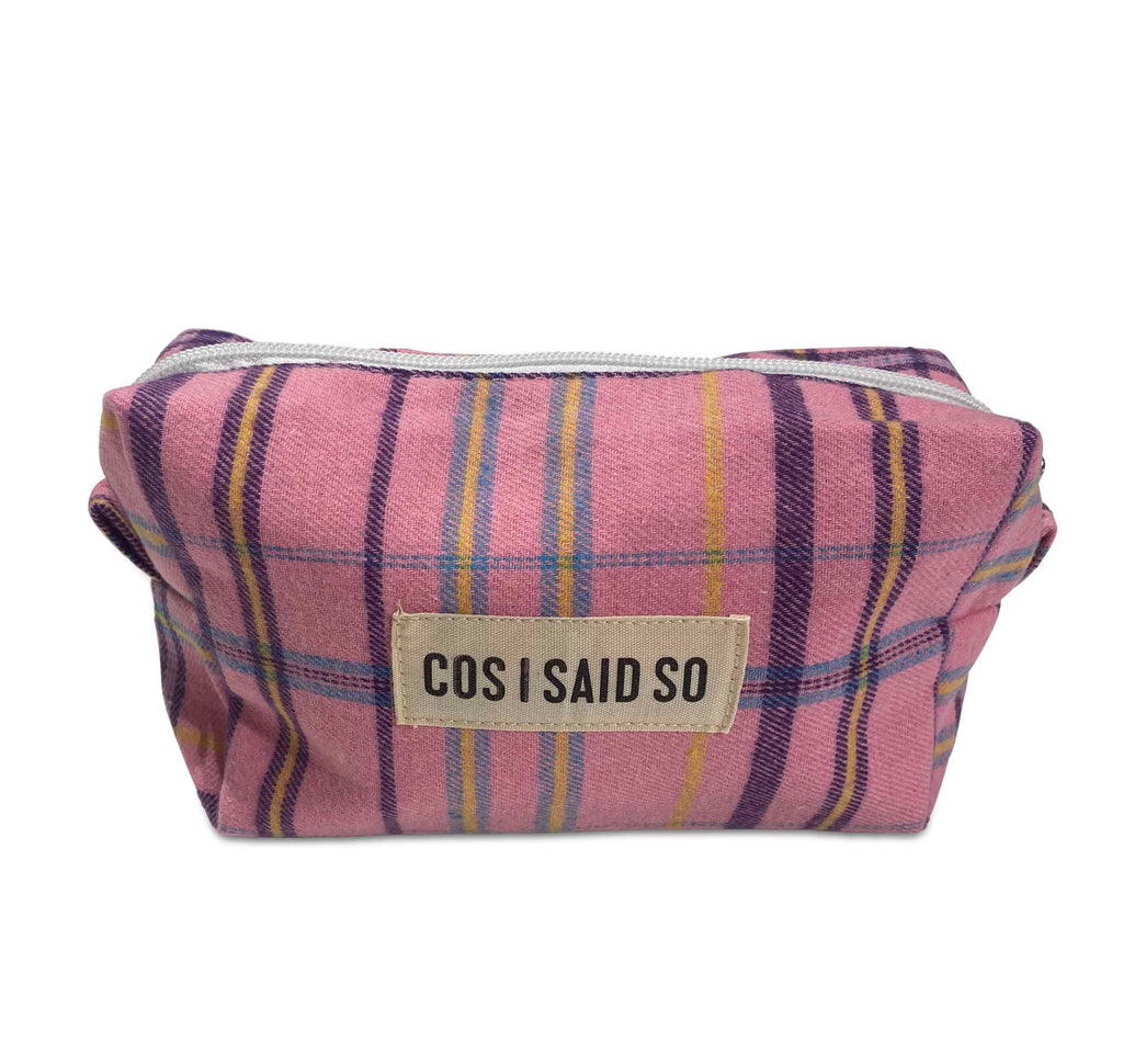 POUCH / plaid pink
