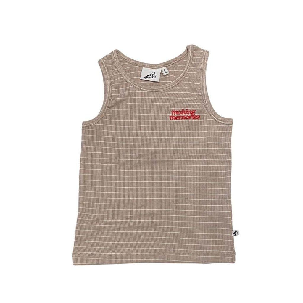 RIB TANK TOP / BEIGE