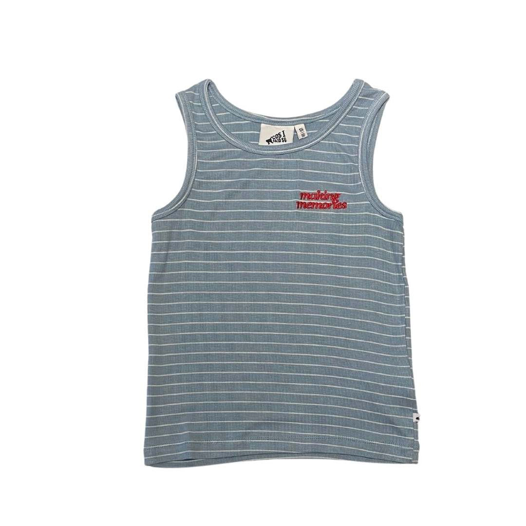 RIB TANK TOP / BLUE