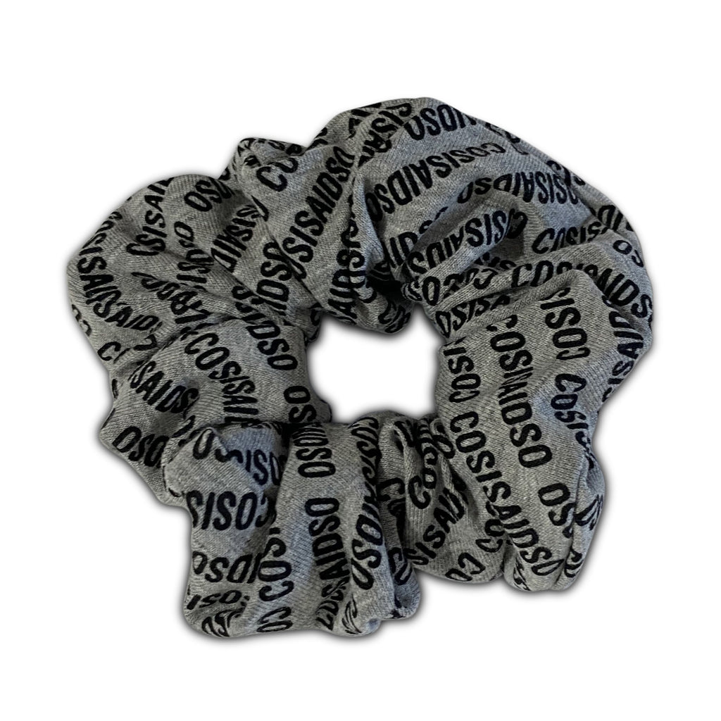 SCRUNCHIE GREY LOGO