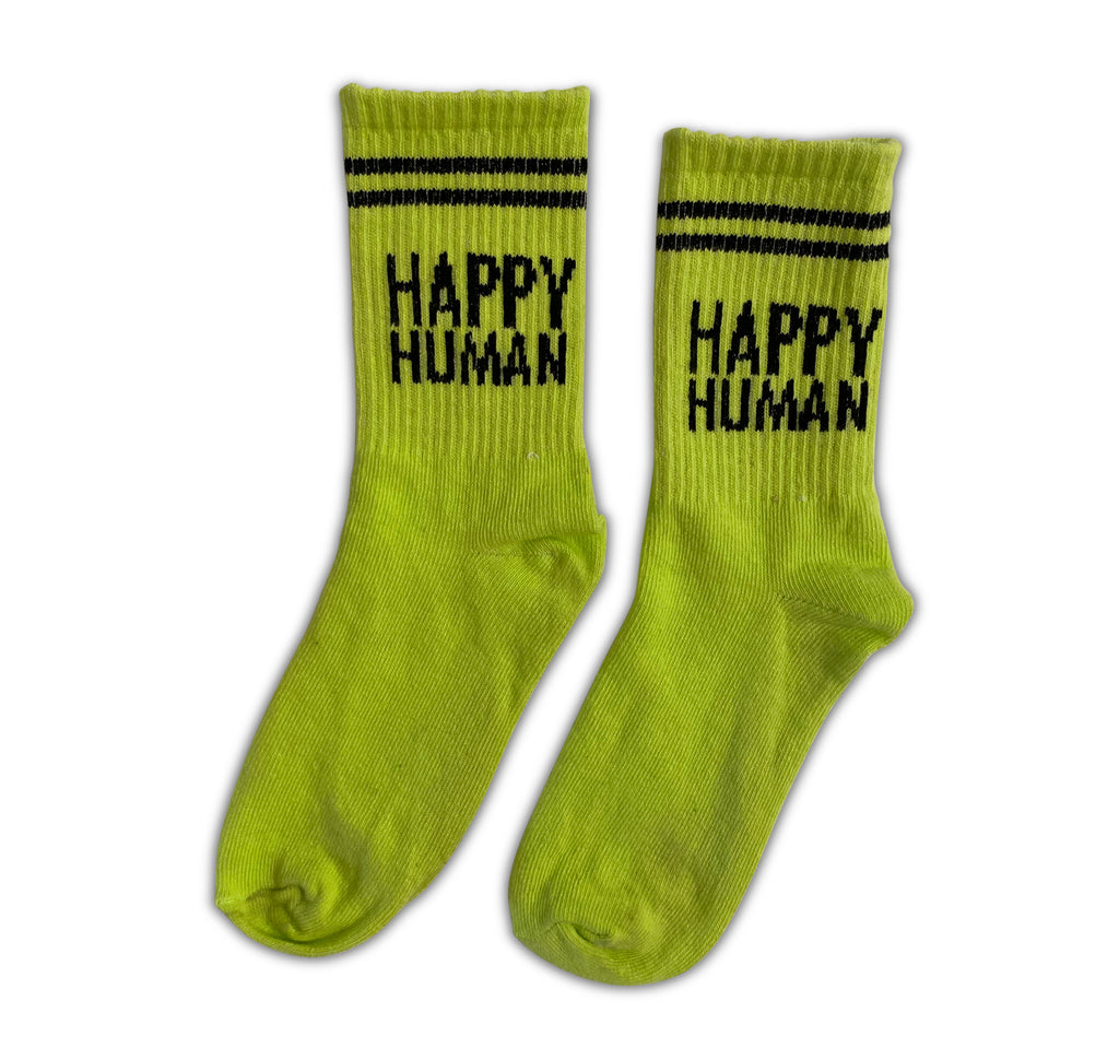 HAPPY HUMAN SOCKS NEON