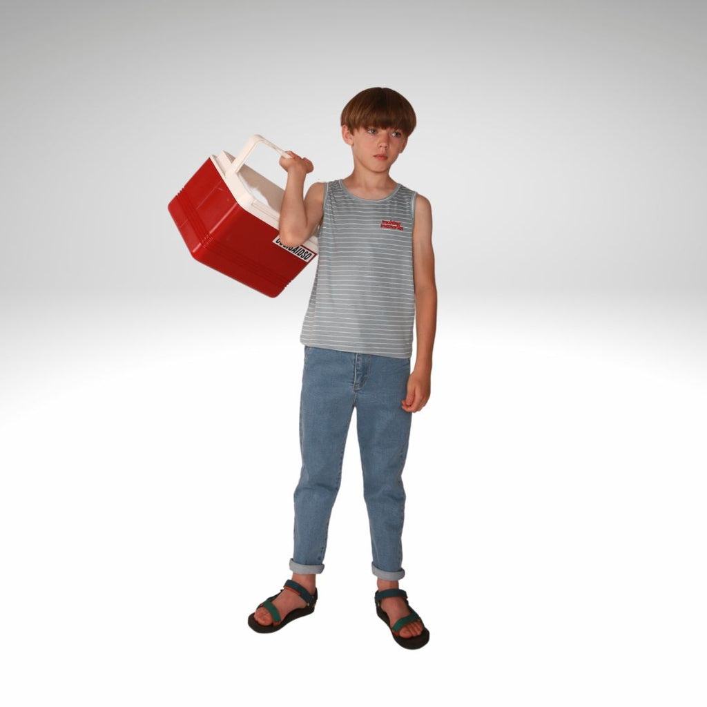 RIB TANK TOP / BLUE