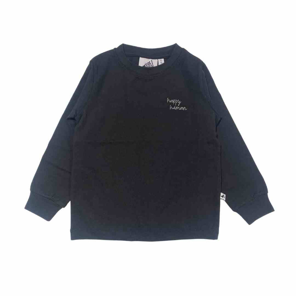 HUMAN (SCRIPT) LS T-SHIRT BLACK